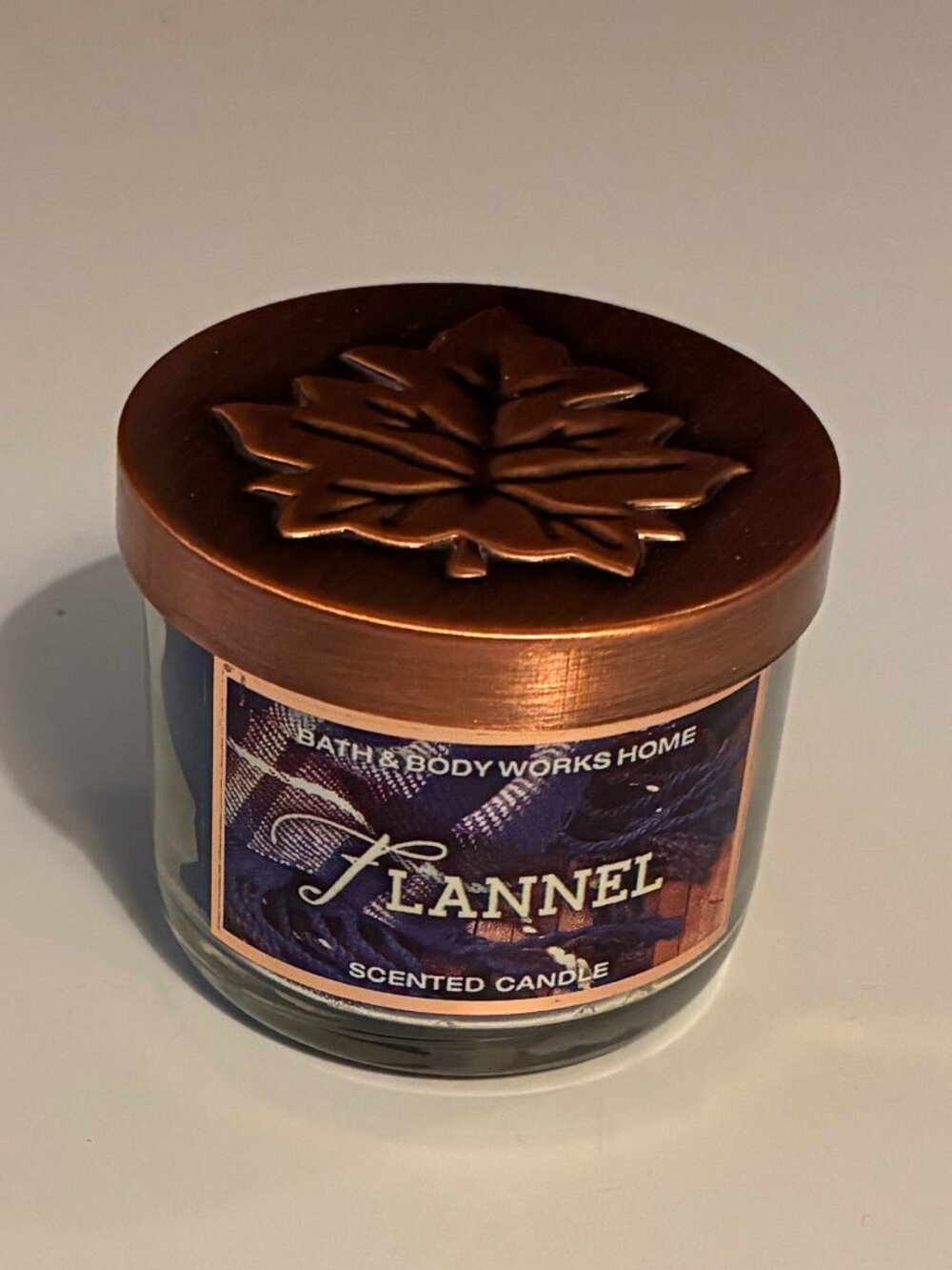 NWT Bath & Body Works Flannel Mini Scented Candle (1.3 oz)